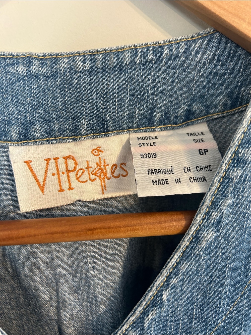 Vintage Denim Button Front Dress 100% Cotton Size 6/Small Blue Jean Country - Picture 4 of 5